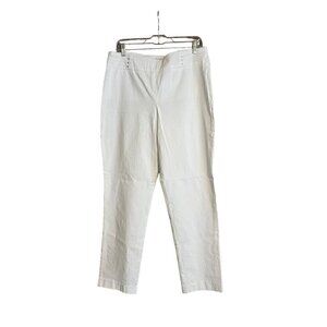 Women's JM Collection White Pull On Trousers, Pants, Large